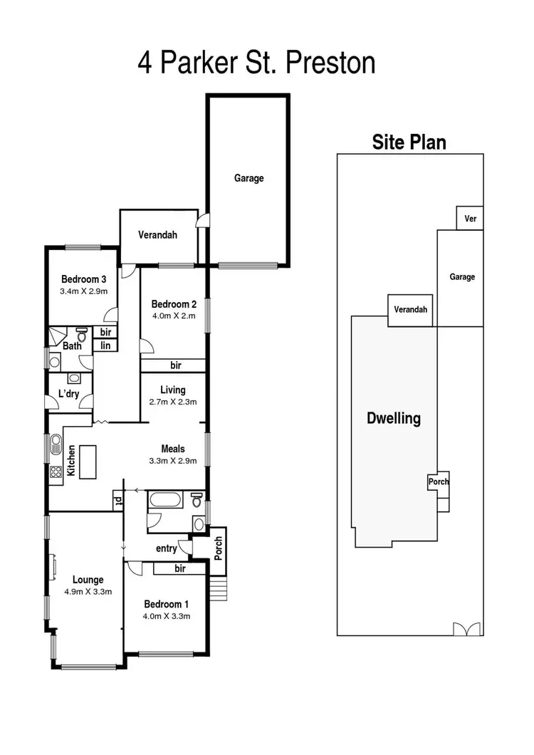 Floorplan of Homely house listing, 4 Parker Street, Preston VIC 3072
