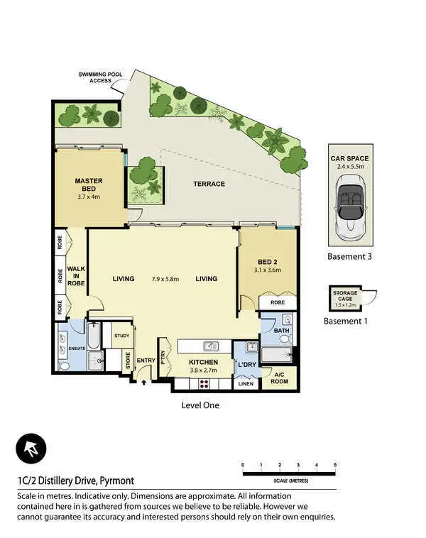 Floorplan of Homely apartment listing, 1C/2 Distillery Drive, Pyrmont NSW 2009