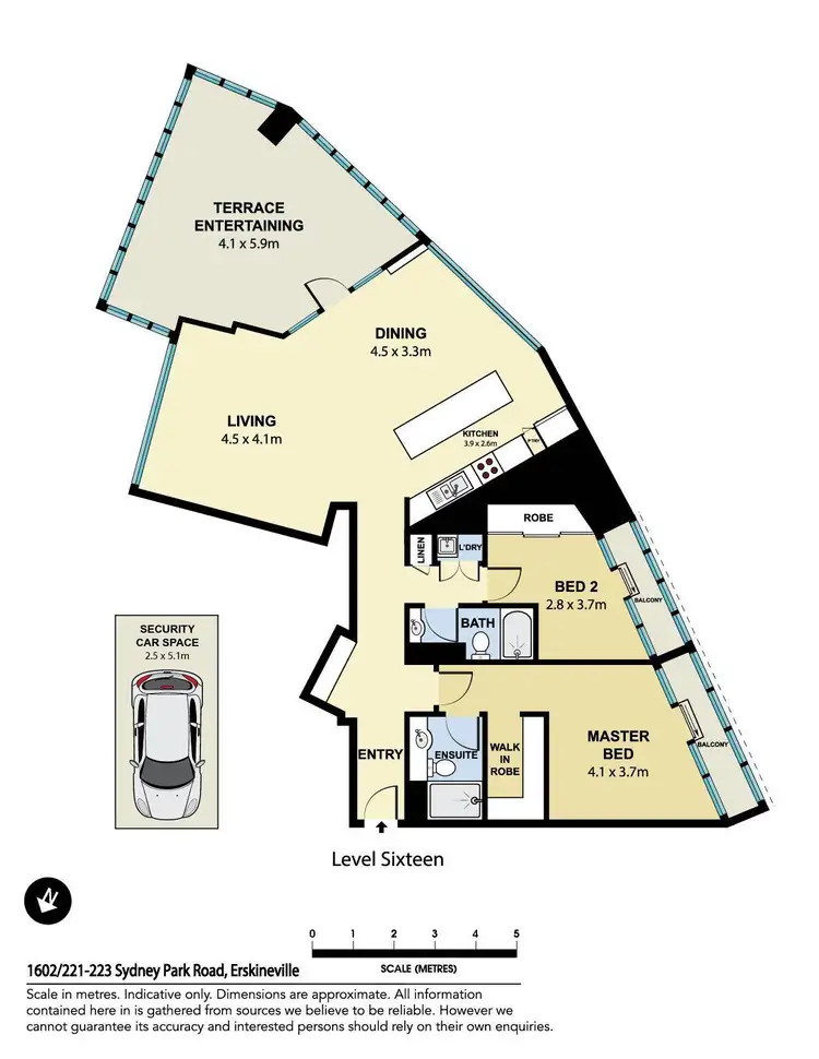 Floorplan of Homely apartment listing, 1602/221 Sydney Park Road, Erskineville NSW 2043
