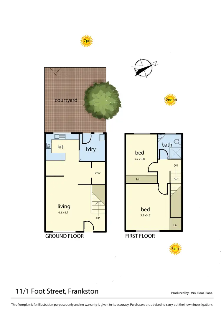 Floorplan of Homely townhouse listing, 11/1 Foot Street, Frankston VIC 3199
