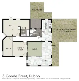 Floorplan of Homely house listing, 3 Goode Street, Dubbo NSW 2830