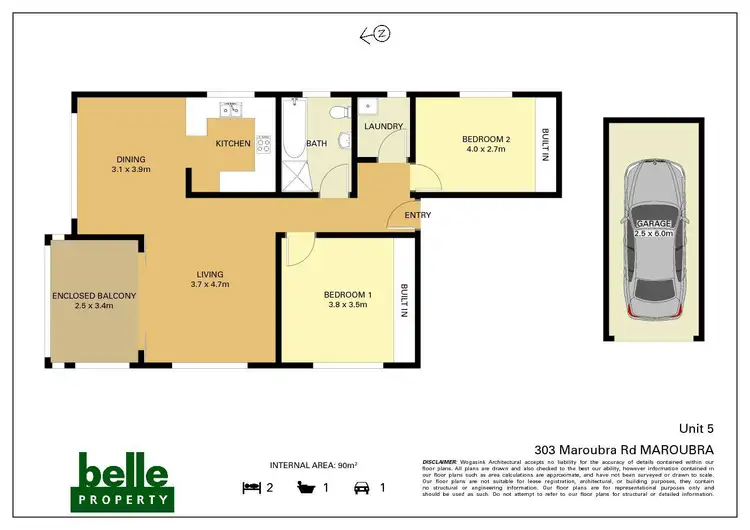 Floorplan of Homely apartment listing, Unit 5/303 Maroubra Road, Maroubra NSW 2035