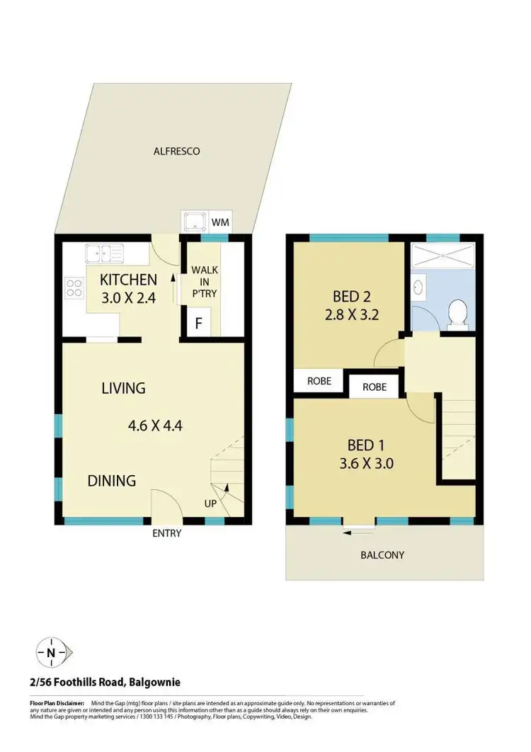 Floorplan of Homely townhouse listing, 2/56 Foothills Road, Balgownie NSW 2519