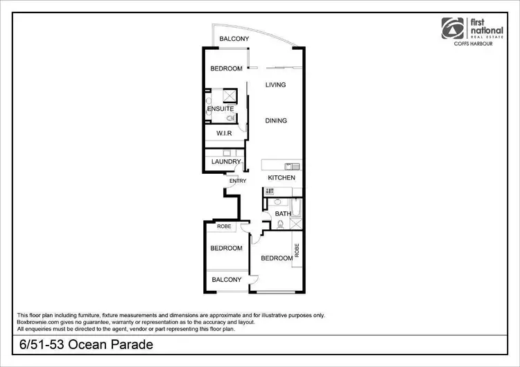 Floorplan of Homely apartment listing, 6/51-53 Ocean Parade, Coffs Harbour NSW 2450