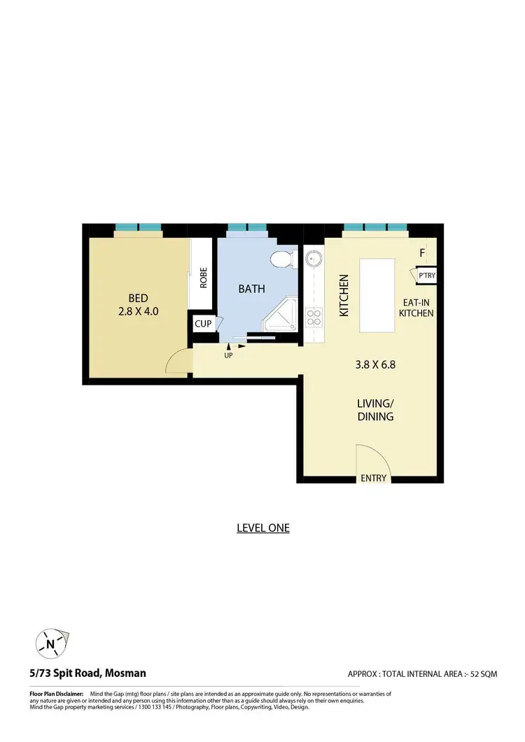 Floorplan of Homely apartment listing, 5/73 Spit Road, Mosman NSW 2088
