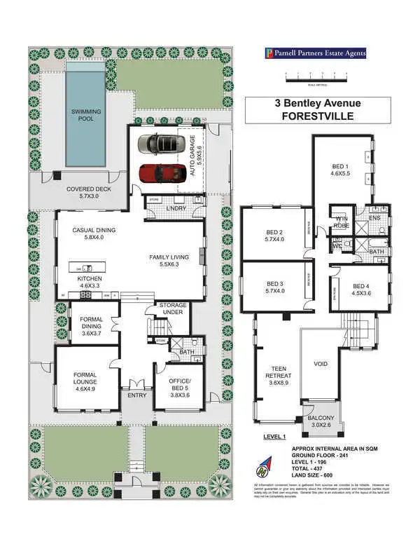 Floorplan of Homely house listing, 3 Bentley Avenue, Forestville NSW 2087