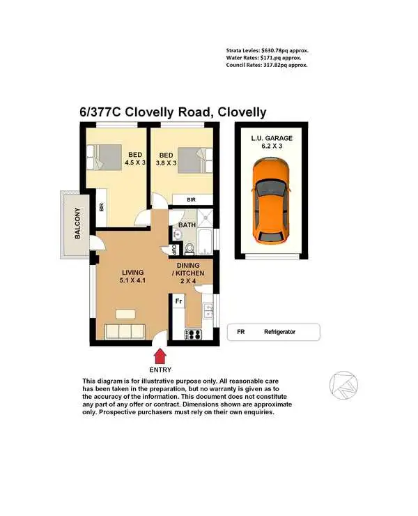 Floorplan of Homely apartment listing, 6/377C Clovelly Road, Clovelly NSW 2031
