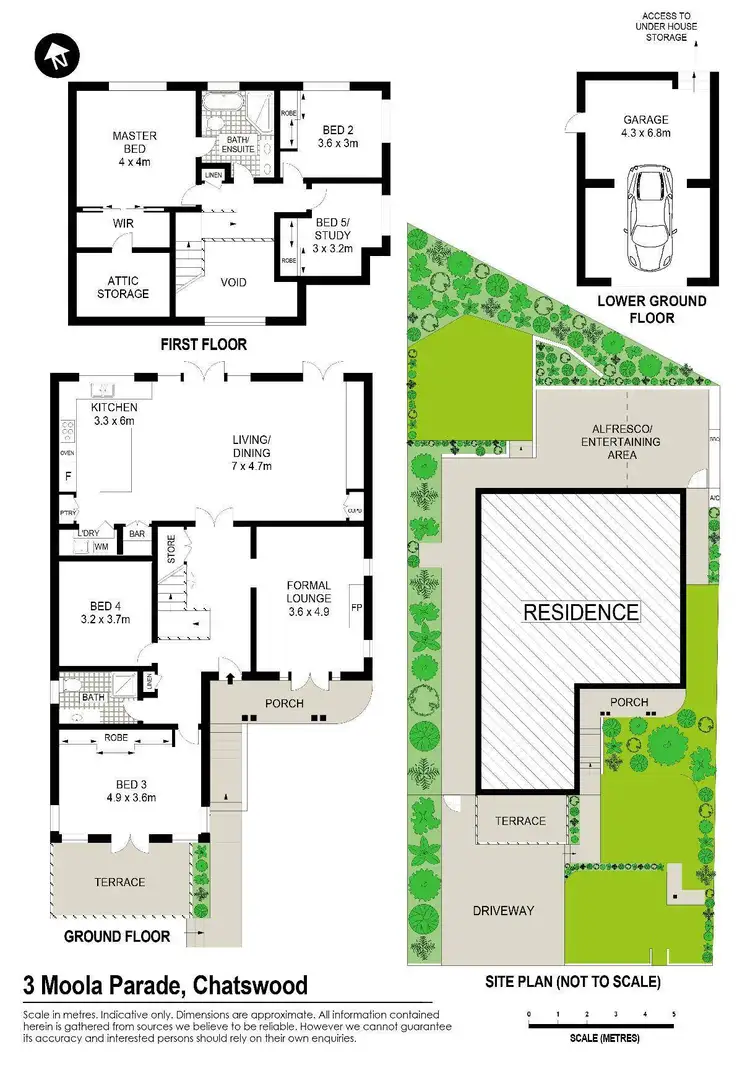 Floorplan of Homely house listing, 3 Moola Parade, Chatswood NSW 2067