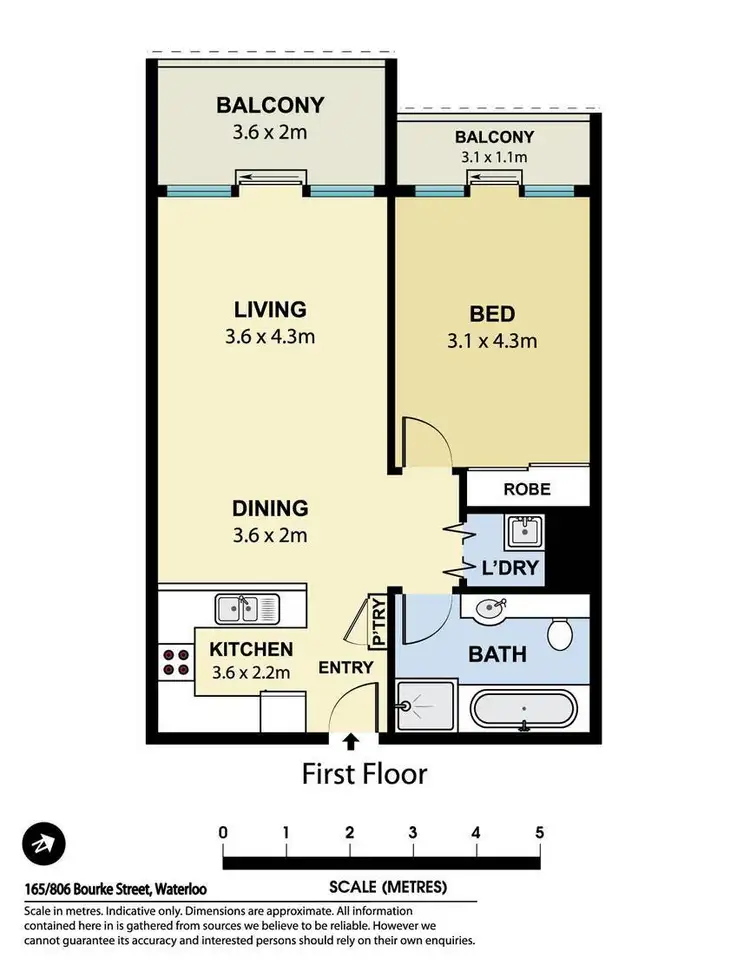 Floorplan of Homely apartment listing, 165/806 Bourke Street, Waterloo NSW 2017