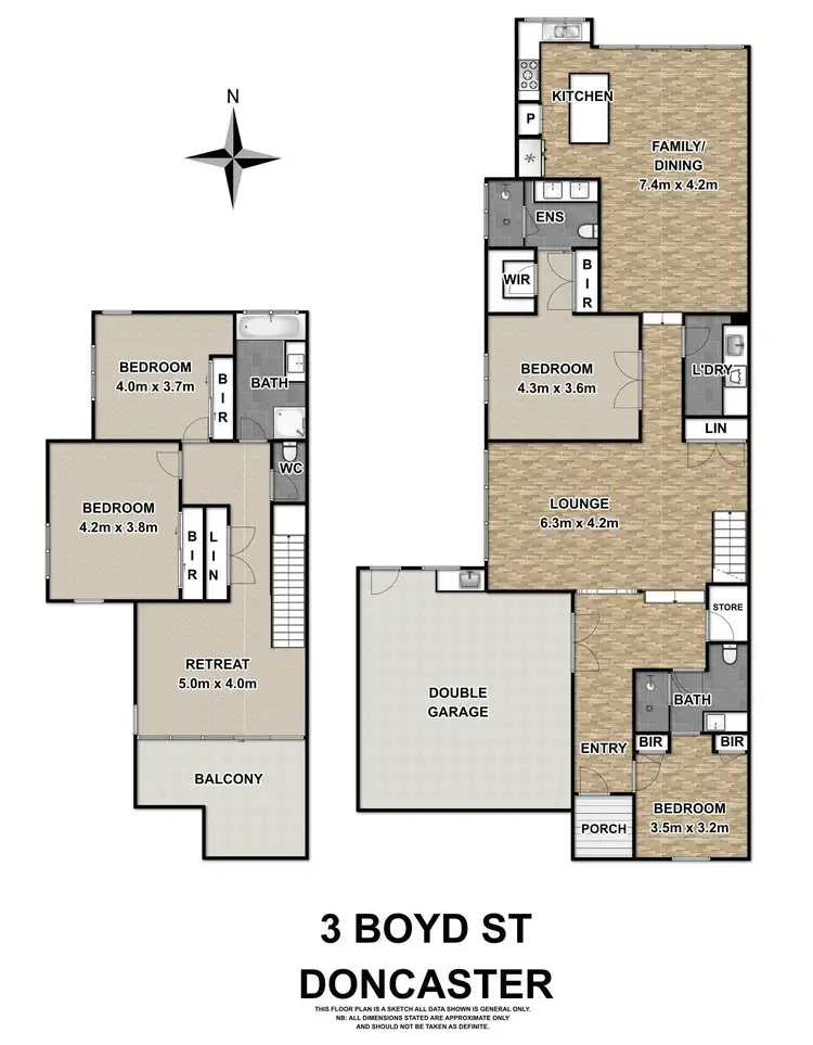 Floorplan of Homely townhouse listing, 3 Boyd Street, Doncaster VIC 3108