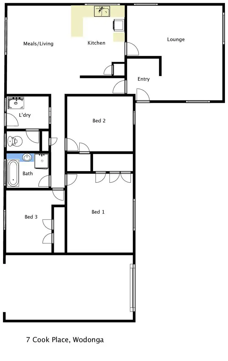 Floorplan of Homely house listing, 7 Cook Place, Wodonga VIC 3690
