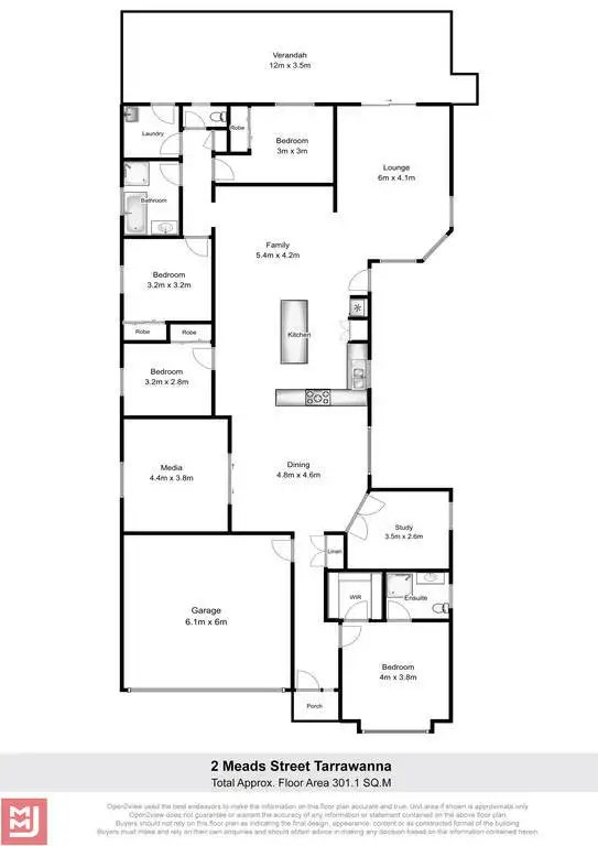 Floorplan of Homely house listing, 2 Meads Avenue, Tarrawanna NSW 2518