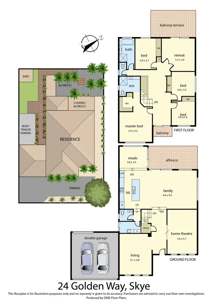 Floorplan of Homely house listing, 24 Golden Way, Skye VIC 3977
