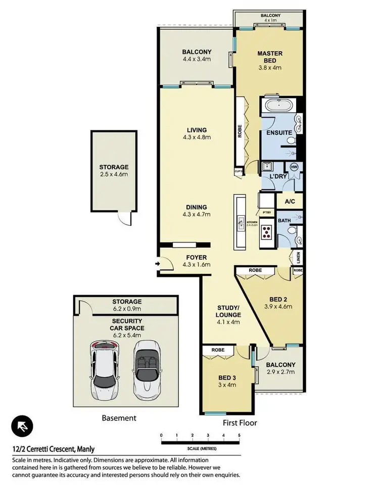 Floorplan of Homely apartment listing, 12/2 Cerretti Crescent, Manly NSW 2095