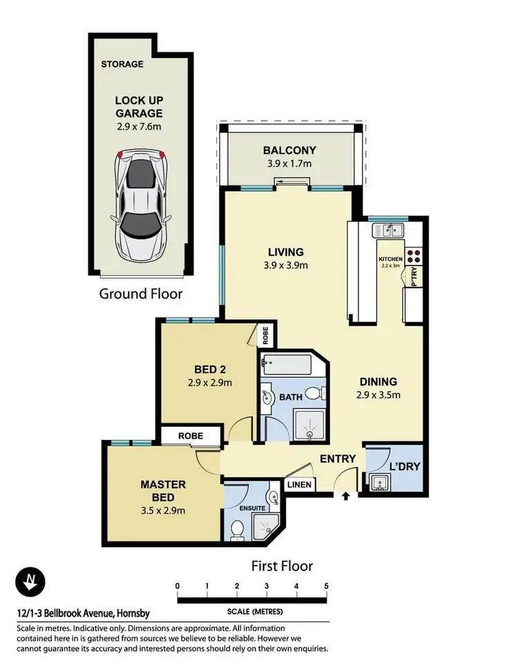 Floorplan of Homely unit listing, Unit 12/1-3 Bellbrook Avenue, Hornsby NSW 2077