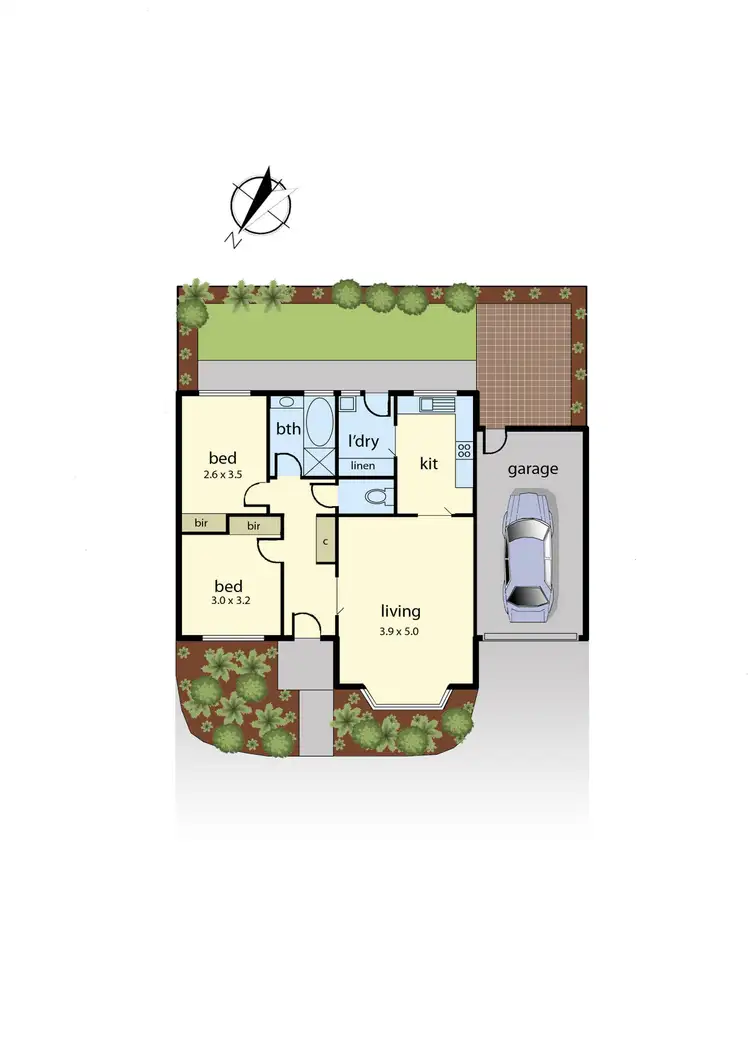 Floorplan of Homely unit listing, 3/80 Clow Street, Dandenong VIC 3175