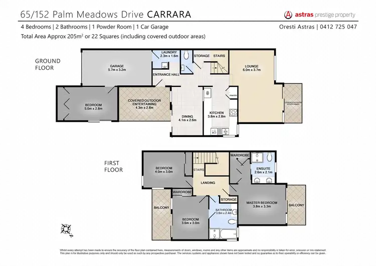 Floorplan of Homely townhouse listing, 65/152 Palm Meadows Drive, Carrara QLD 4211