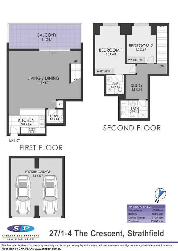 Floorplan of Homely apartment listing, 27/1 The Crescent, Strathfield NSW 2135