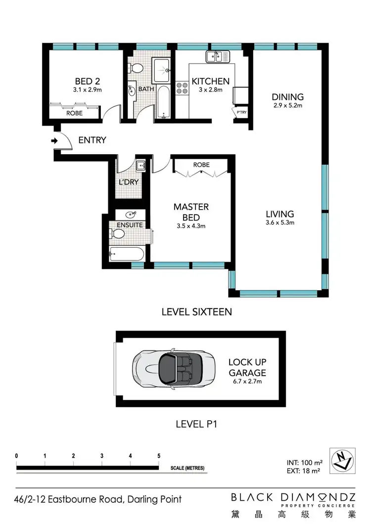 Floorplan of Homely apartment listing, 46/2-12 Eastbourne Road, Darling Point NSW 2027