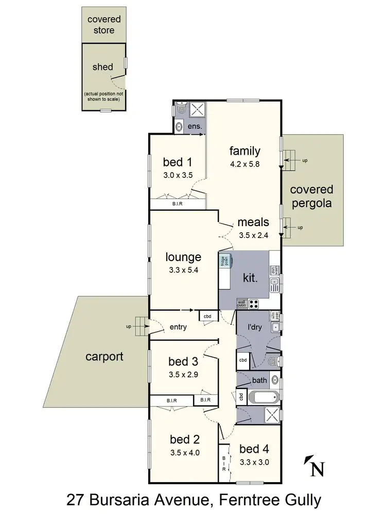 Floorplan of Homely house listing, 27 Bursaria Avenue, Ferntree Gully VIC 3156
