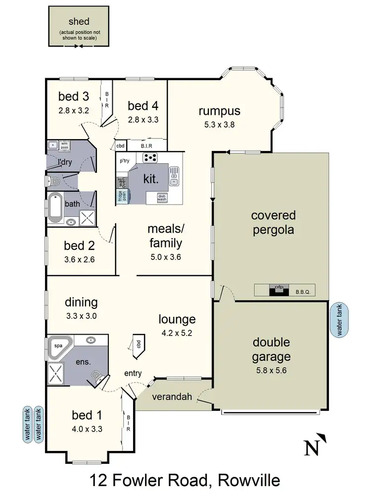 Floorplan of Homely house listing, 12 Fowler Road, Rowville VIC 3178