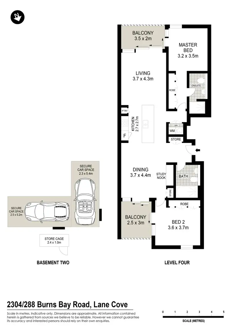Floorplan of Homely apartment listing, 2304/288 Burns Bay Road, Lane Cove NSW 2066