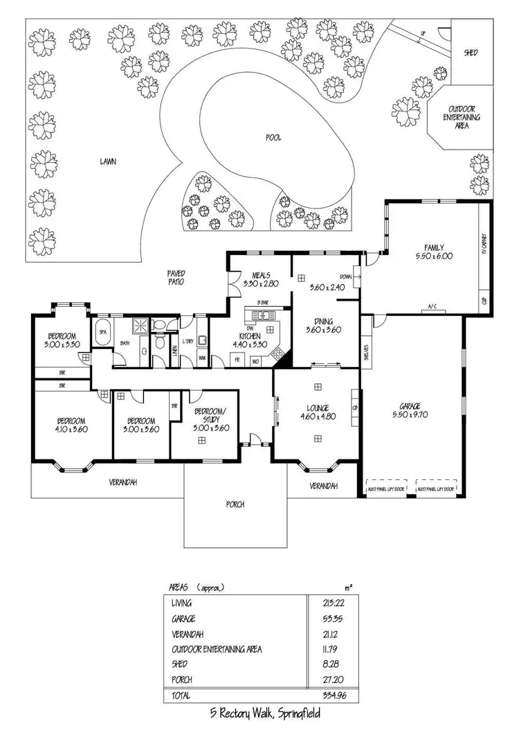 Floorplan of Homely house listing, 5 Rectory Walk, Springfield SA 5062