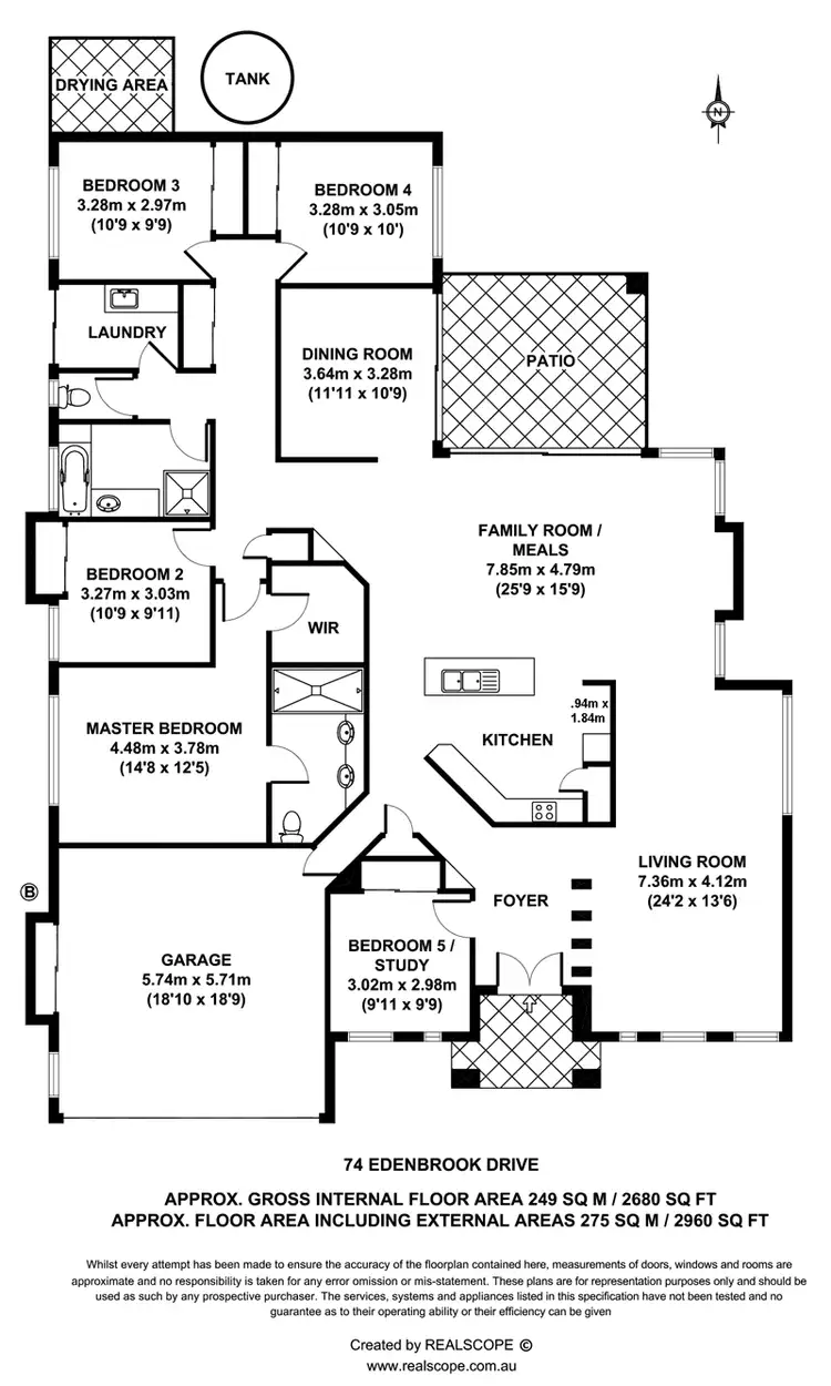 Floorplan of Homely house listing, 74 Edenbrooke Drive, Seventeen Mile Rocks QLD 4073