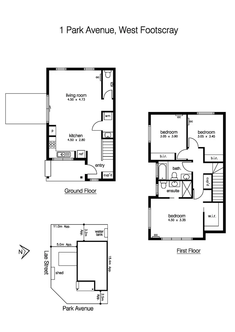 Floorplan of Homely house listing, 1 Park Avenue, West Footscray VIC 3012