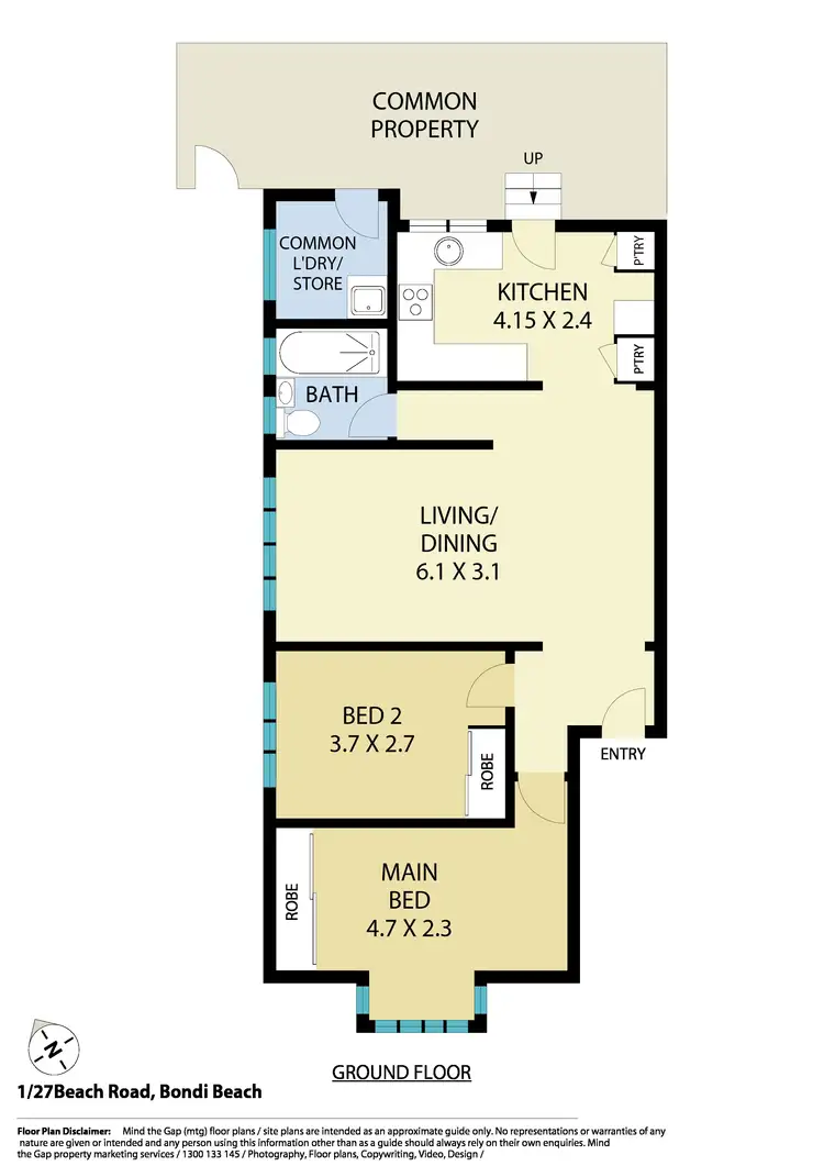 Floorplan of Homely apartment listing, 1/27 Beach Road, Bondi Beach NSW 2026