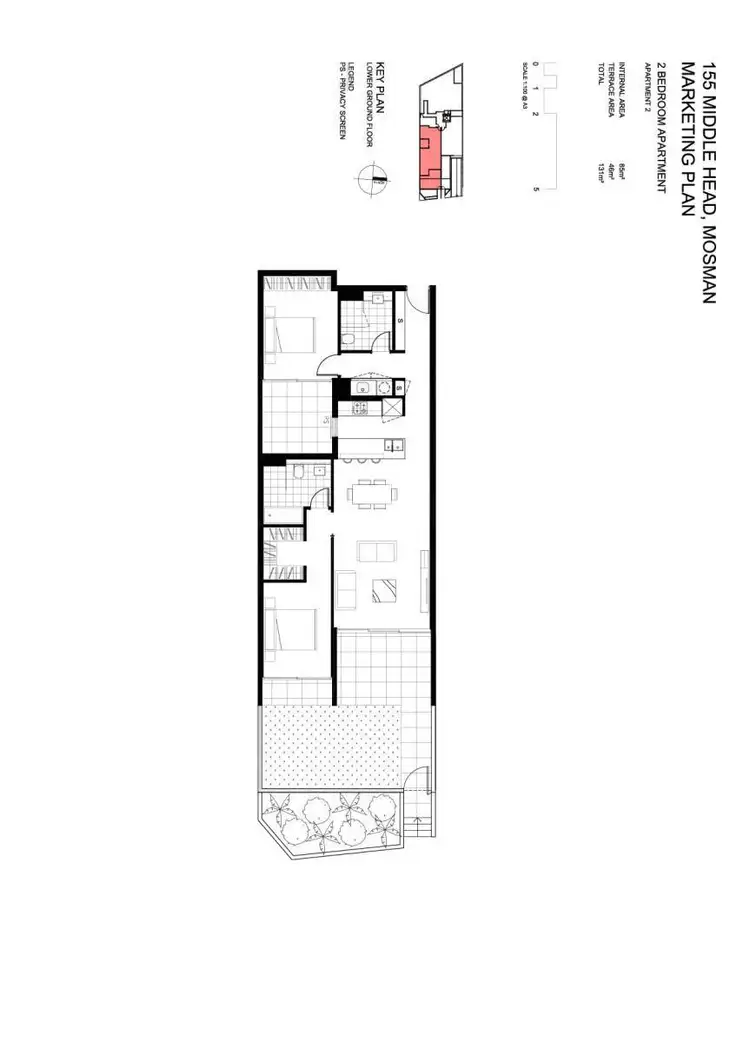 Floorplan of Homely apartment listing, 2/155 Middle Head Road, Mosman NSW 2088