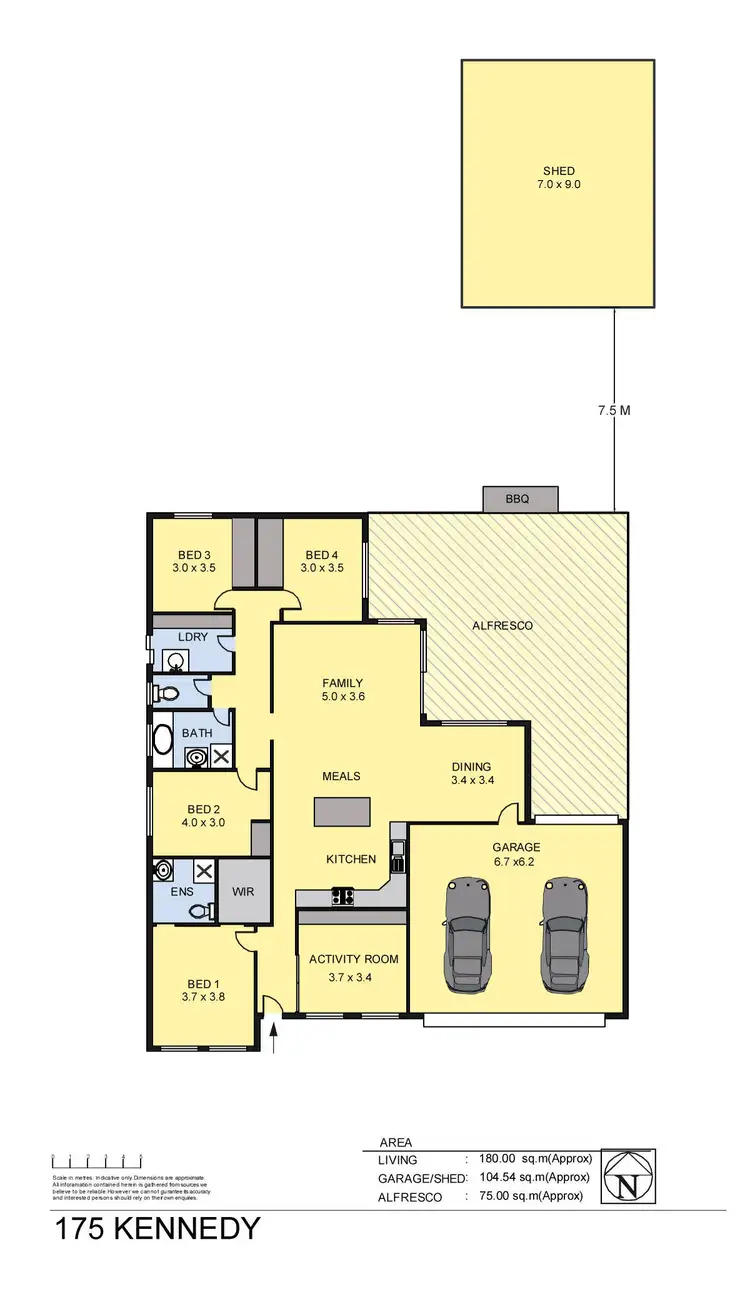 Floorplan of Homely house listing, 175 Kennedy Street, Howlong NSW 2643