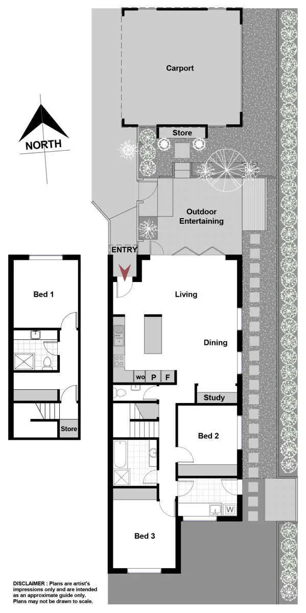 Floorplan of Homely townhouse listing, 4/22 Du Faur Place, Mawson ACT 2607