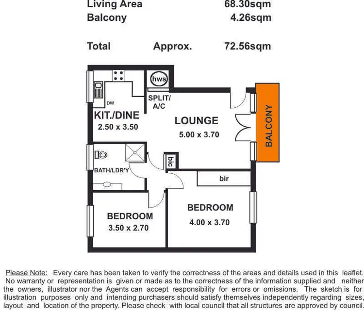 Floorplan of Homely apartment listing, 12/4 Bristol Place, Glenelg South SA 5045