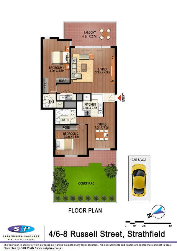 Floorplan of Homely apartment listing, 4/6-8 Russell Street, Strathfield NSW 2135