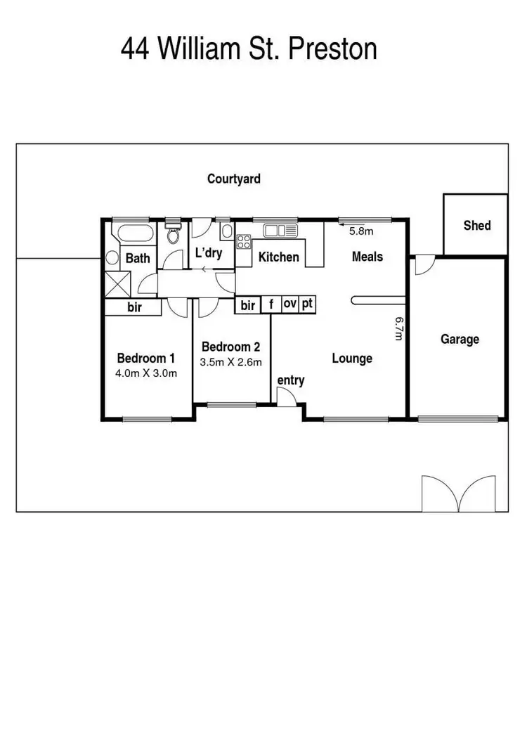 Floorplan of Homely house listing, 44 William Street, Preston VIC 3072