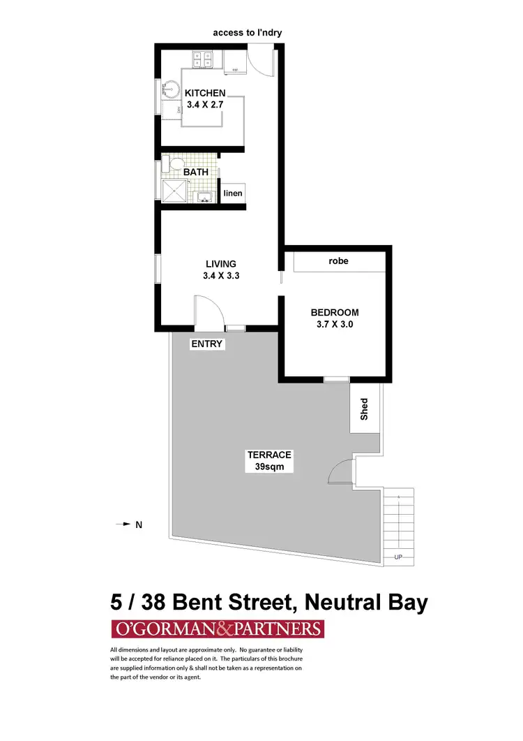 Floorplan of Homely apartment listing, 5/38 Bent Street, Neutral Bay NSW 2089