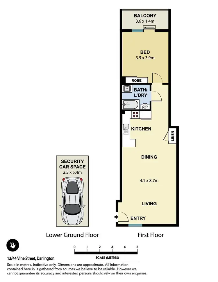 Floorplan of Homely apartment listing, 13/44-52 Vine Street, Darlington NSW 2008