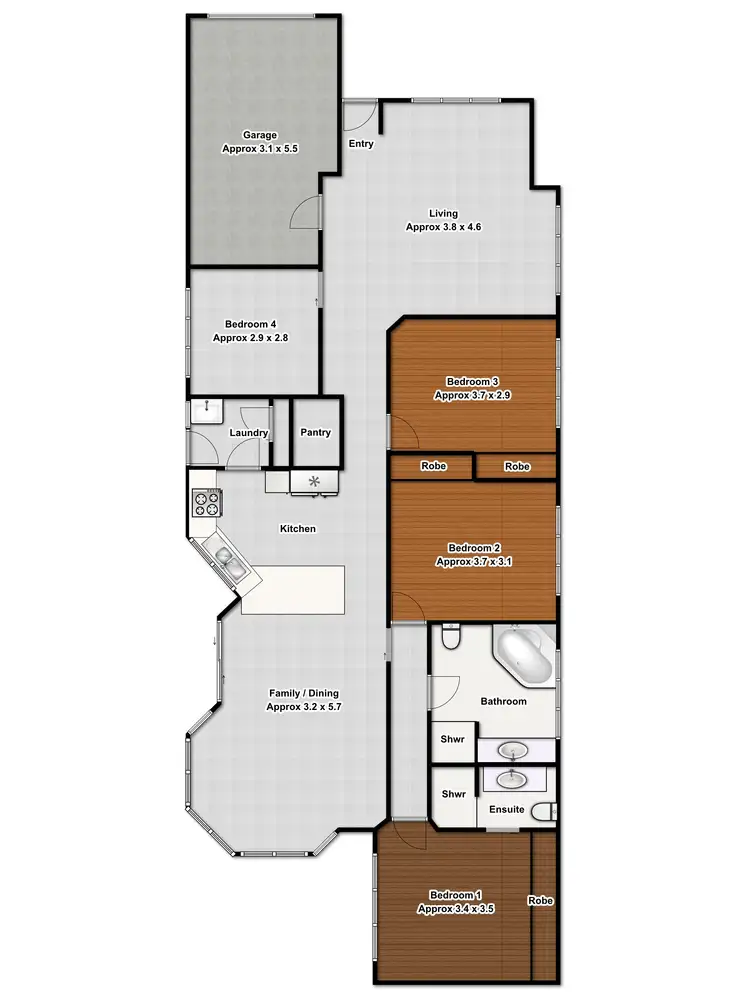 Floorplan of Homely house listing, 10 Mallee Court, Wattle Grove NSW 2173