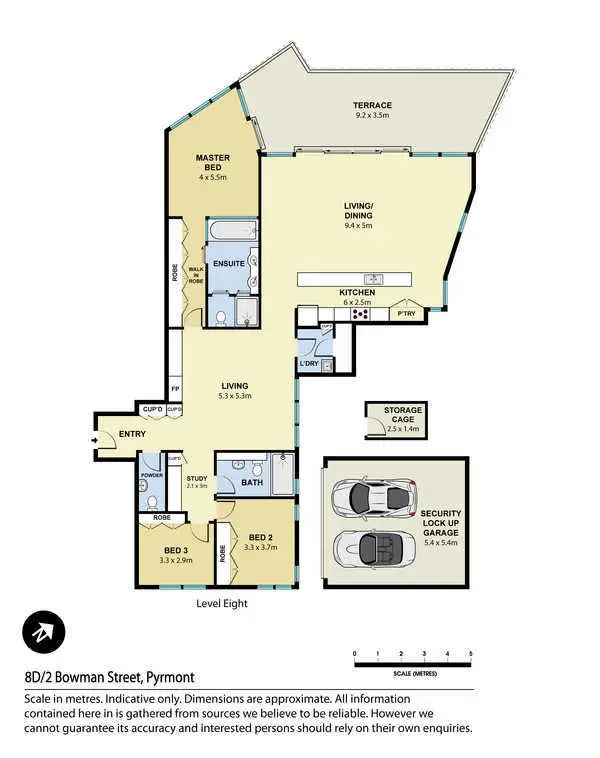 Floorplan of Homely apartment listing, 8D/2 Bowman Street, Pyrmont NSW 2009