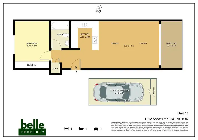Floorplan of Homely unit listing, 13/8-12 Ascot Street, Kensington NSW 2033