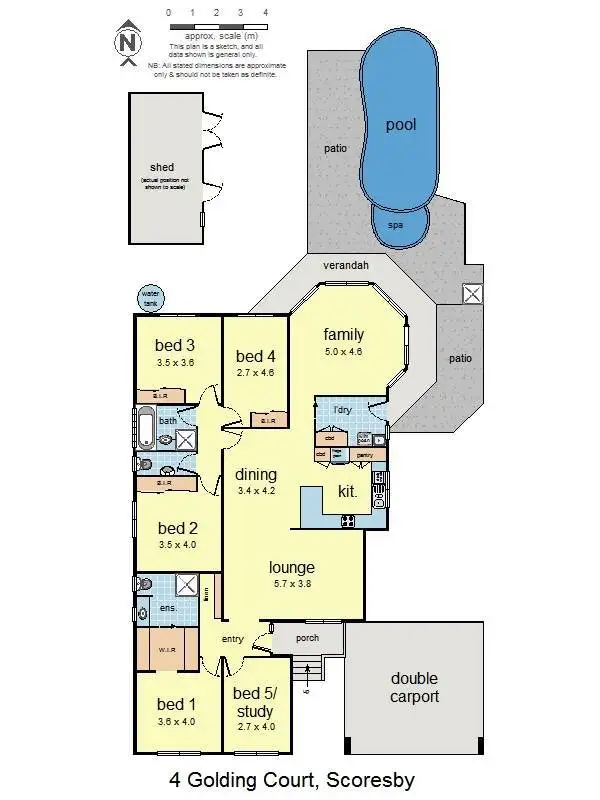 Floorplan of Homely house listing, 4 Golding Court, Scoresby VIC 3179