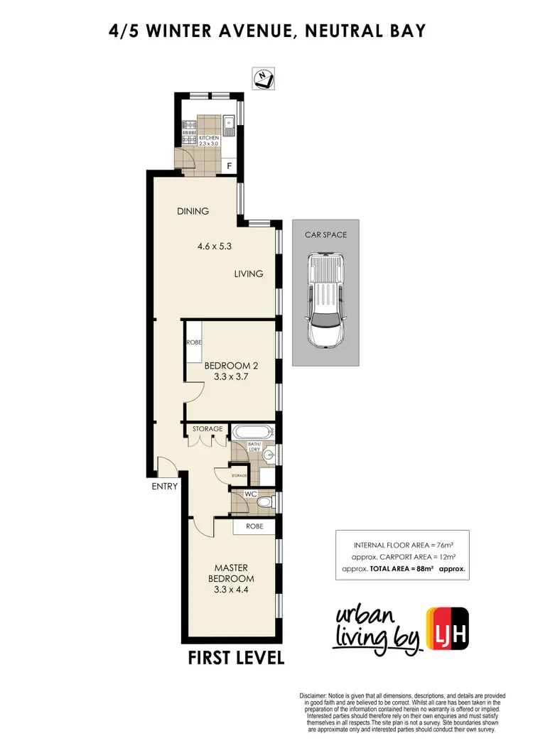 Floorplan of Homely apartment listing, 4/5 Winter Avenue, Neutral Bay NSW 2089