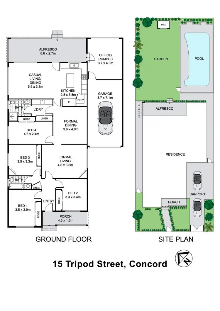Floorplan of Homely house listing, 15 Tripod Street, Concord NSW 2137