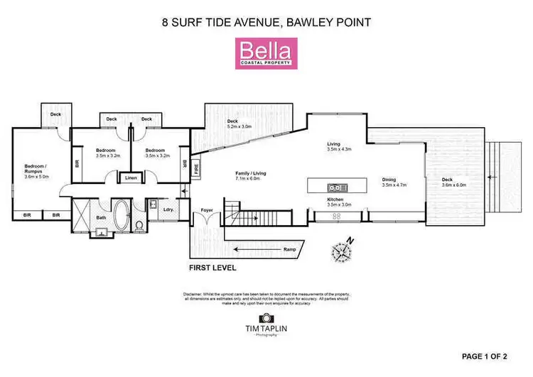 Floorplan of Homely house listing, 8 Surf Tide Avenue, Bawley Point NSW 2539