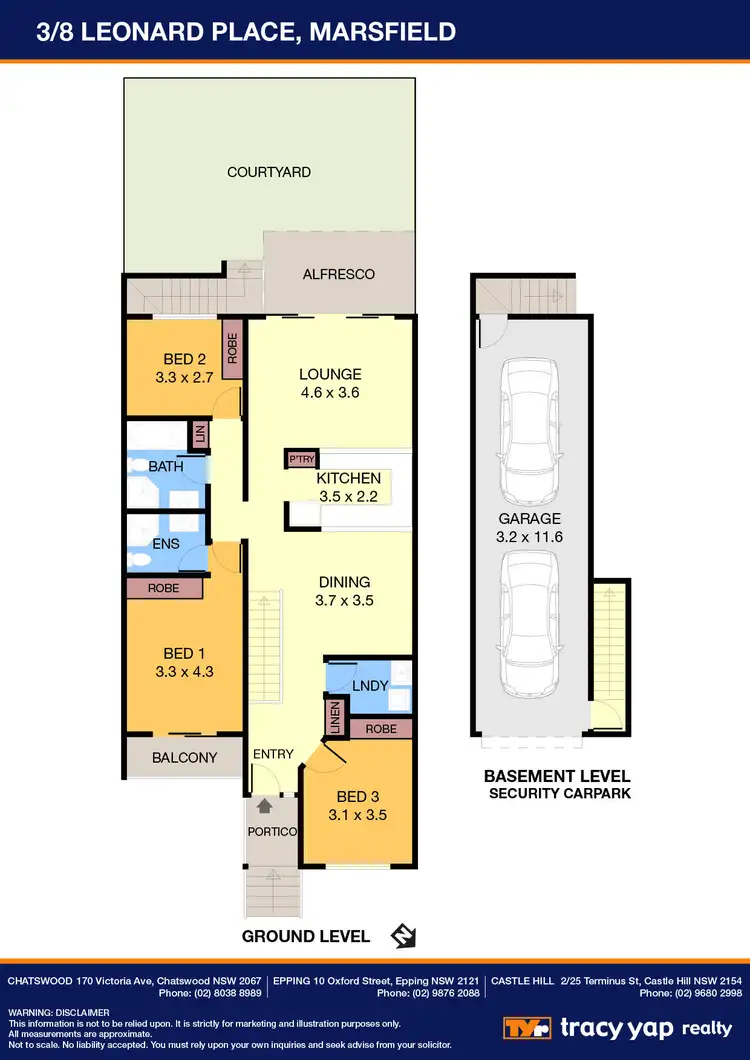 Floorplan of Homely villa listing, 3/8 Leonard Place, Marsfield NSW 2122