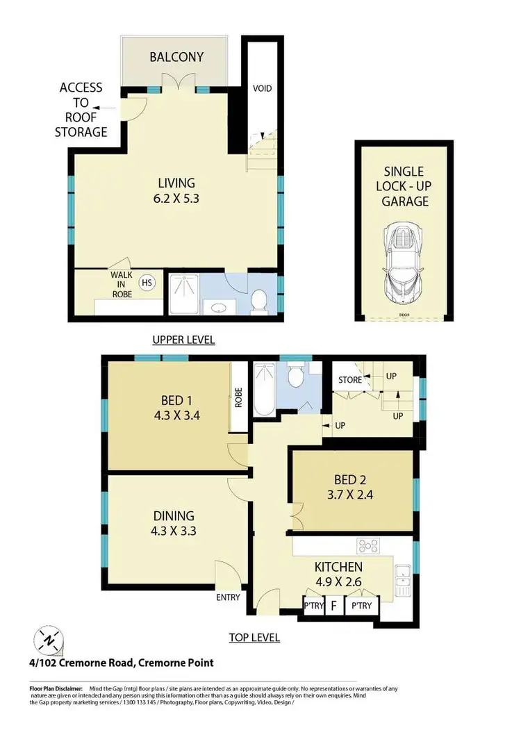 Floorplan of Homely apartment listing, Unit 4/102 Cremorne Road, Cremorne Point NSW 2090