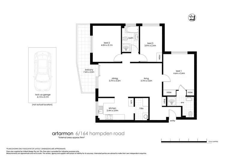 Floorplan of Homely unit listing, 6/164 Hampden Road, Artarmon NSW 2064