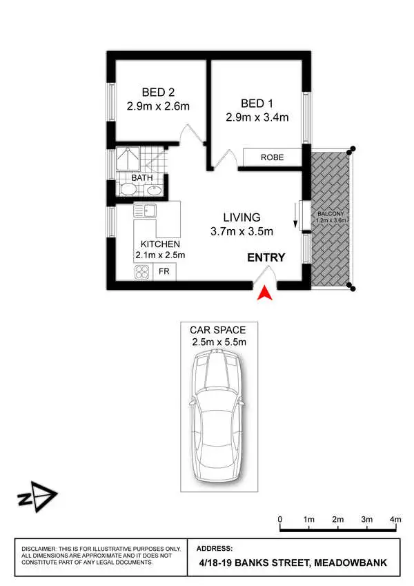 Floorplan of Homely apartment listing, 4/18-19 Bank Street, Meadowbank NSW 2114