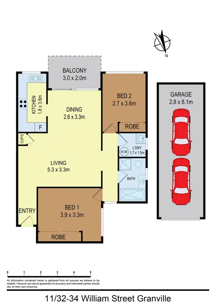Floorplan of Homely unit listing, 11/32-34 William Street, Granville NSW 2142